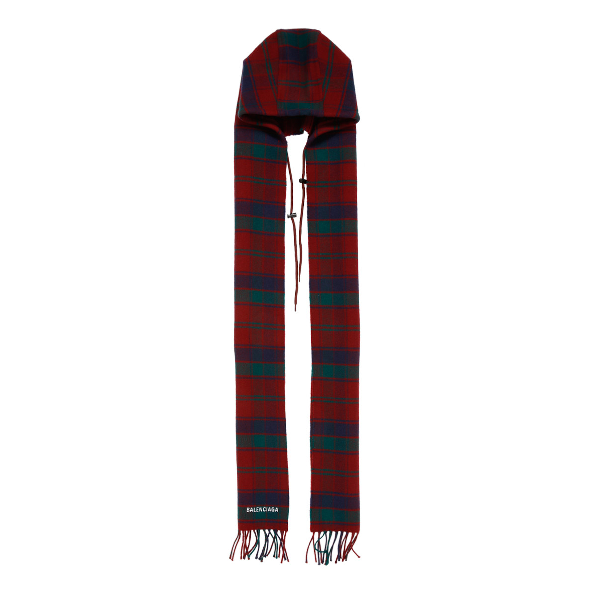 balenciaga tartan scarf