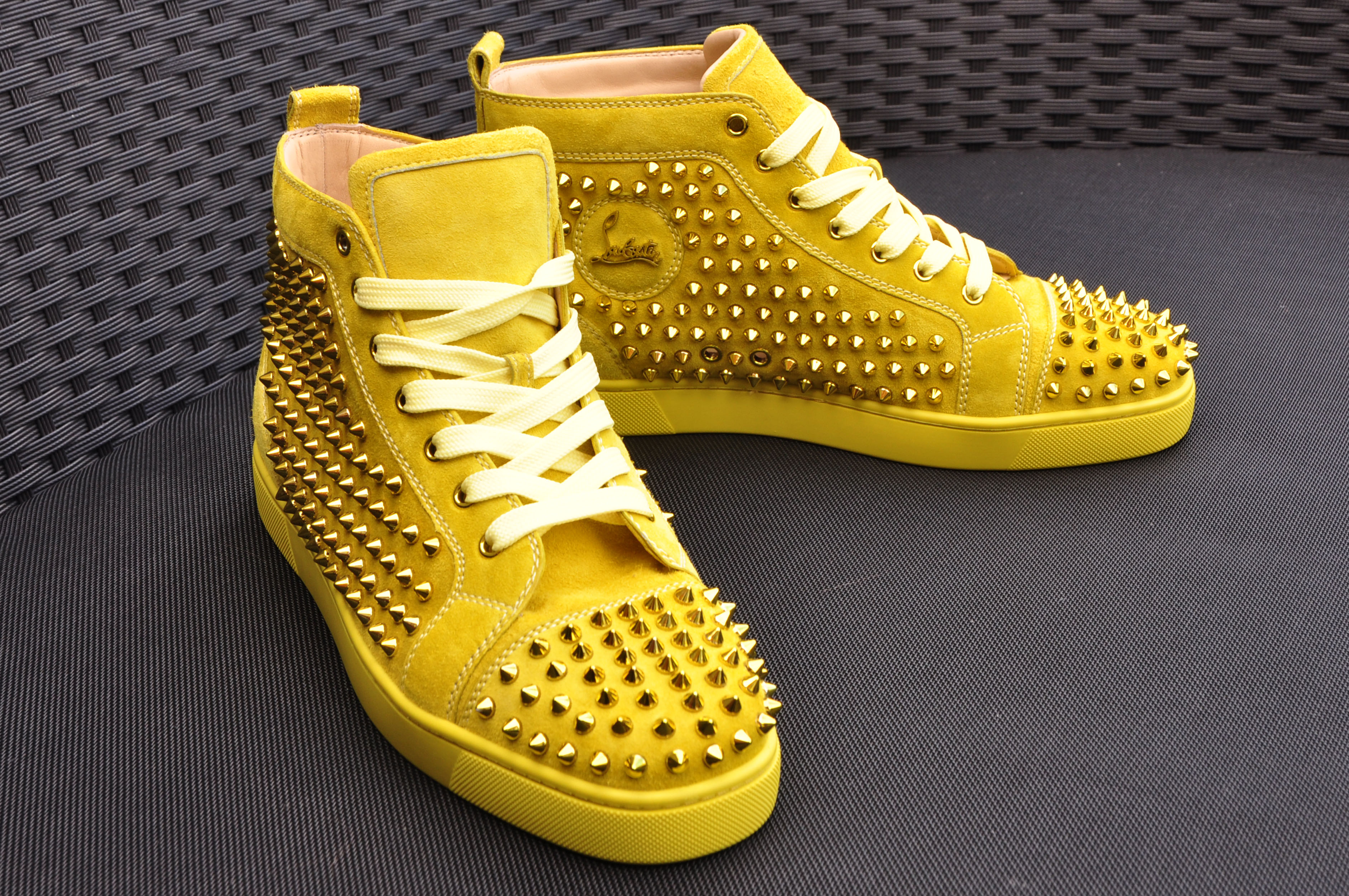 christian louboutin yellow sneakers